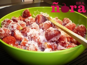 fresas con azúcar