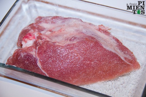 Magro antes de entrar al horno